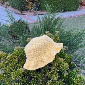 Yellow Crochet Women's Hat